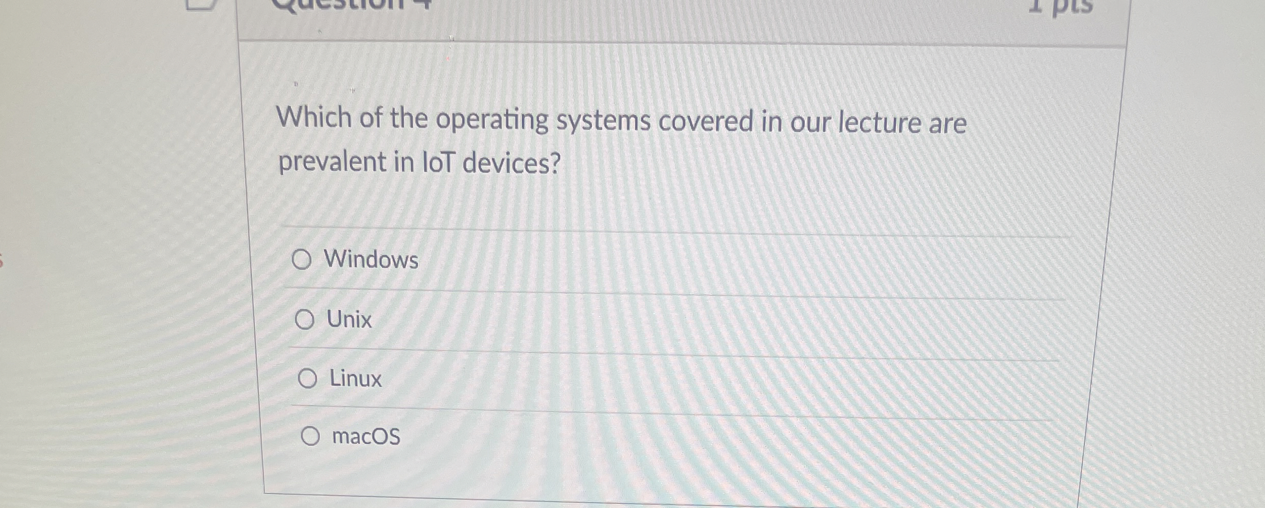 Which of the operating systems covered in our