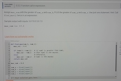 Assign nax _ sum with the greater of num _ a and