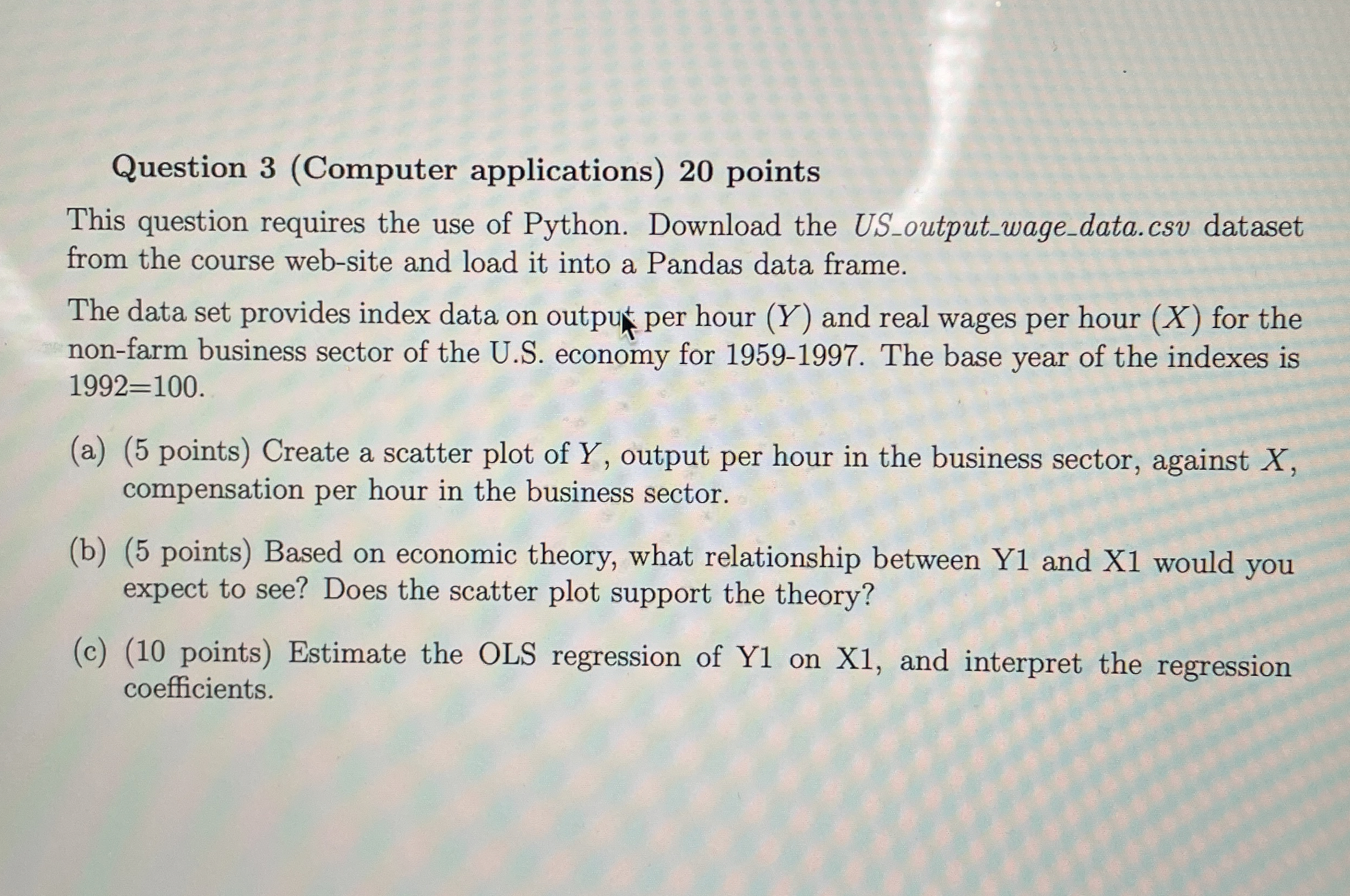 Question 3 ( Computer applications ) 2 0 points