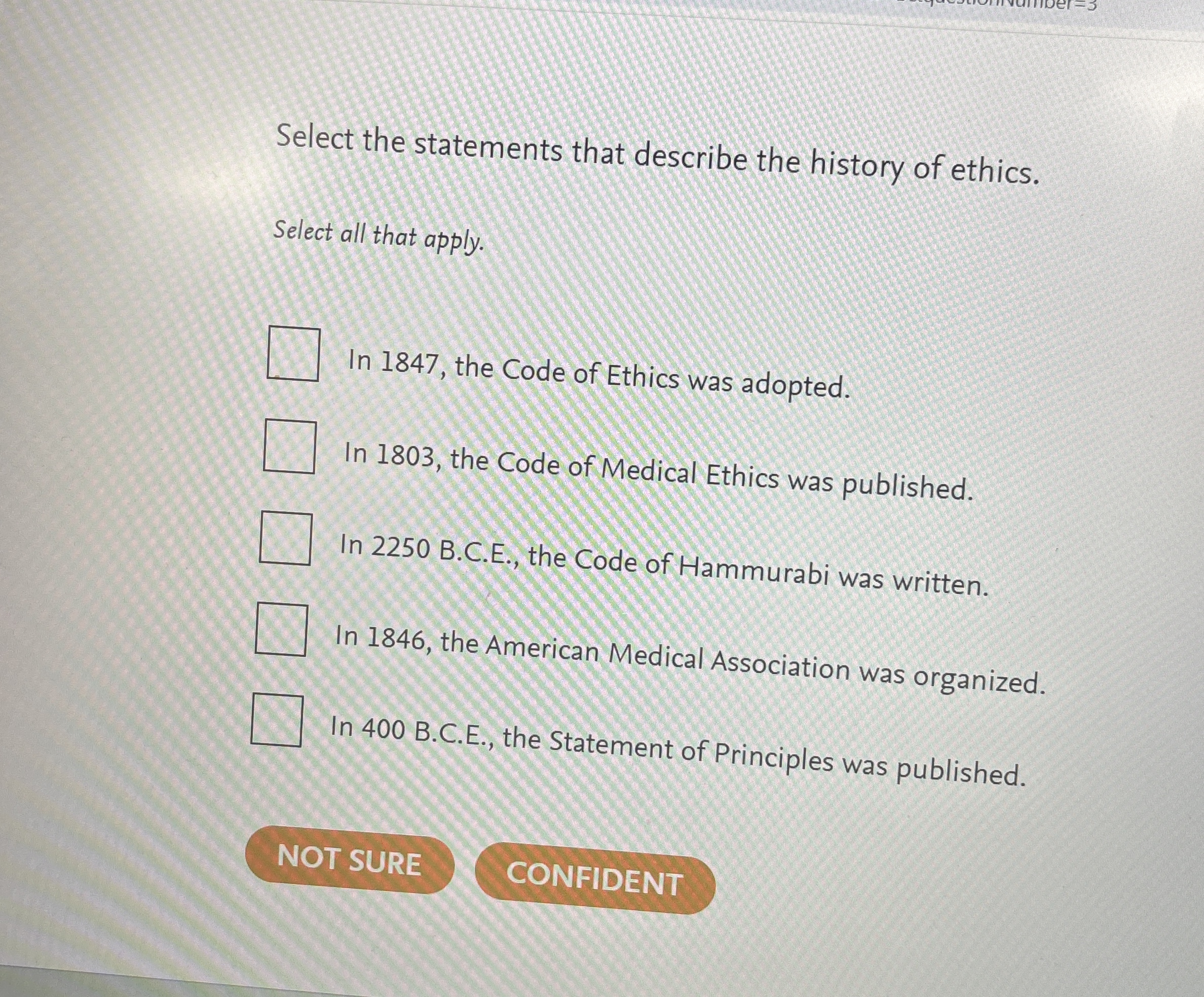 Select the statements that describe the history