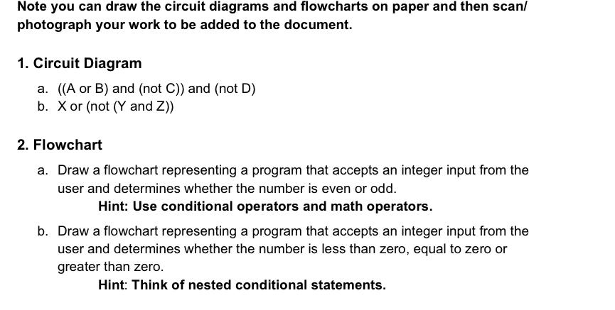 Flowchart a . Draw a flowchart representing a