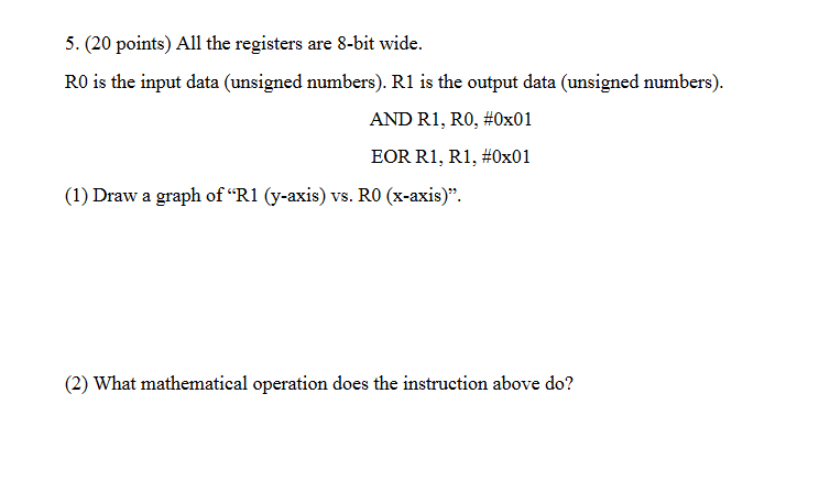 R # is a register. ( # = 0 1 2 ) R 0 is the input
