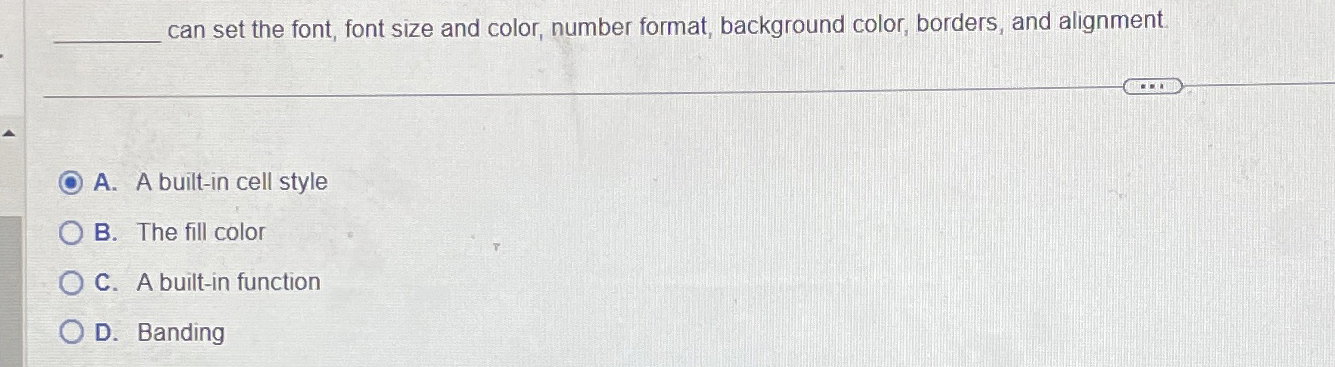 can set the font, font size and color, number