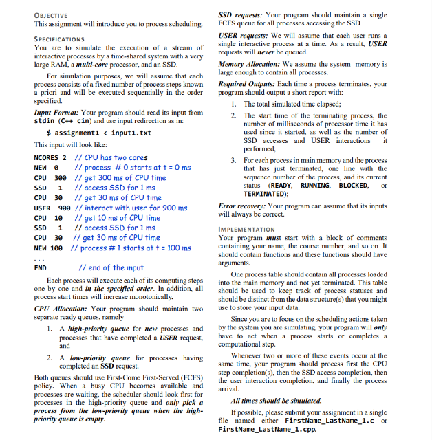 WRITE IN C OR C + + . Objective This assignment
