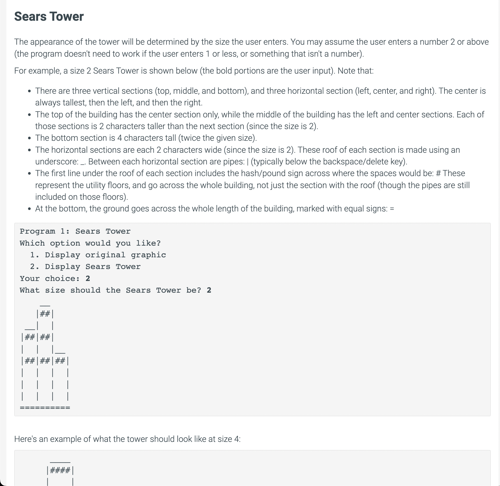 Sears Tower The appearance of the tower will be