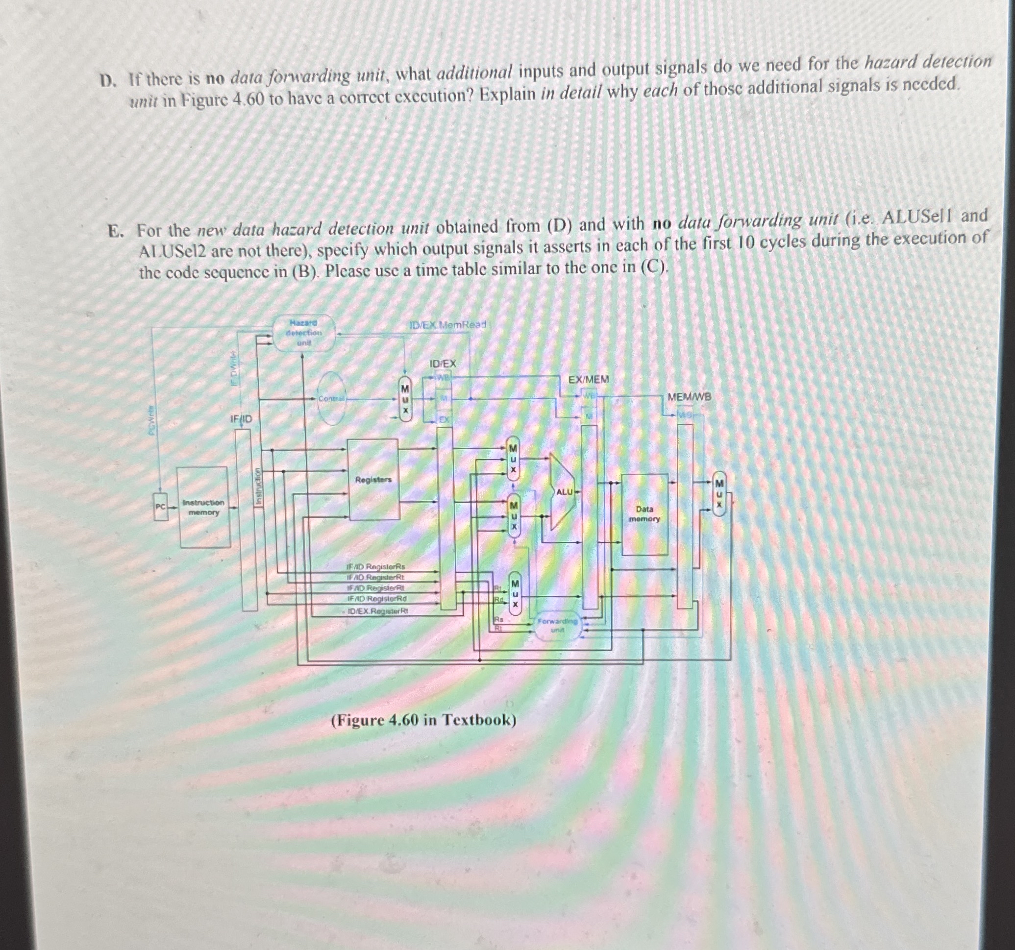 Problem 2 ( Data Hazards, Chapter 4 ) This