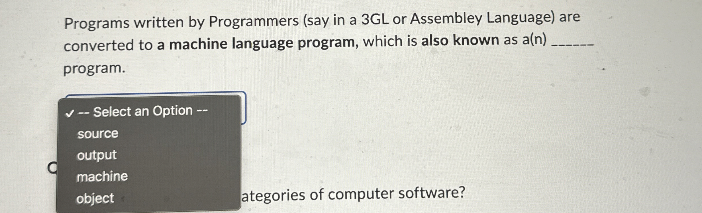 Programs written by Programmers ( say in a 3 GL