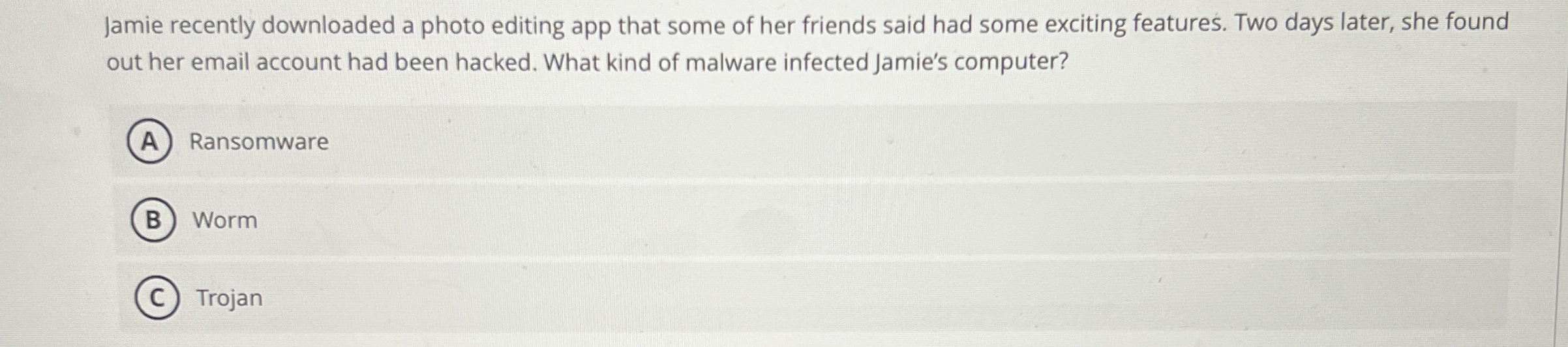 Jamie recently downloaded a photo editing app