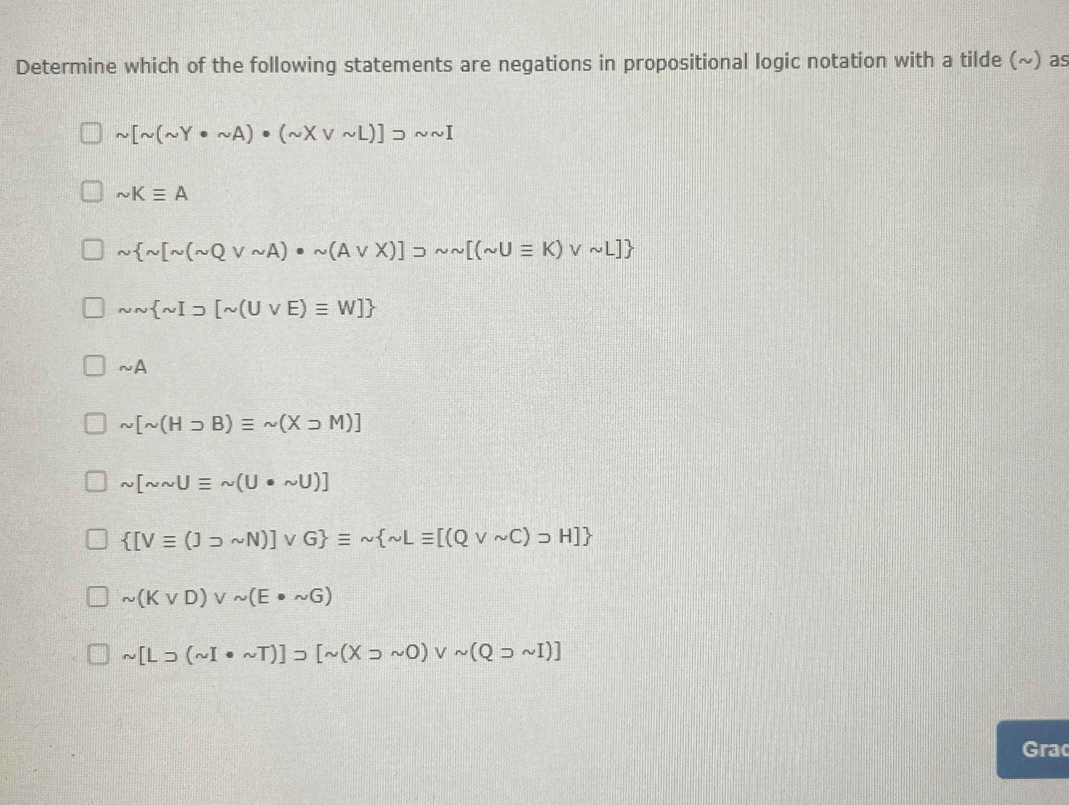 Determine which of the following statements are