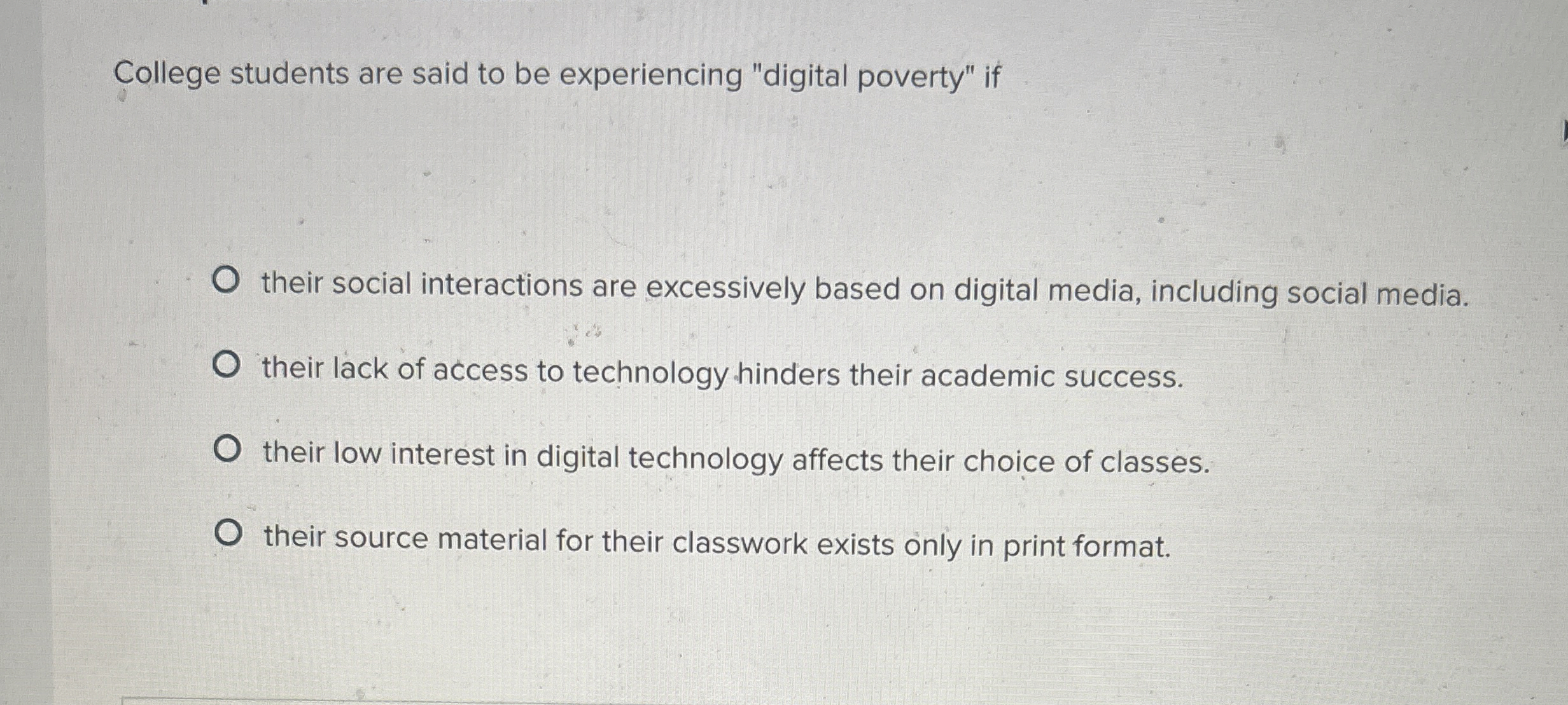 College students are said to be experiencing