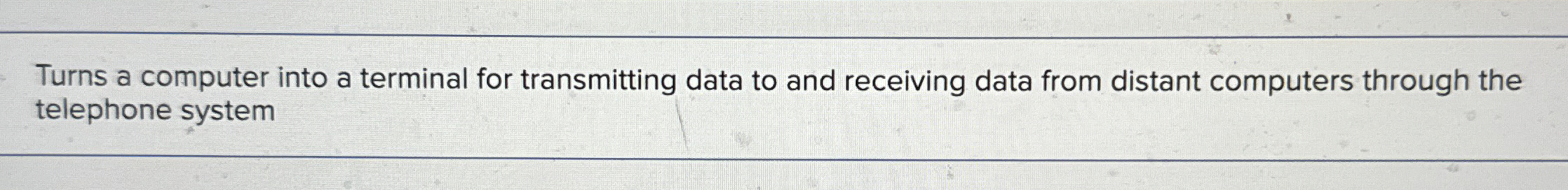 Turns a computer into a terminal for transmitting