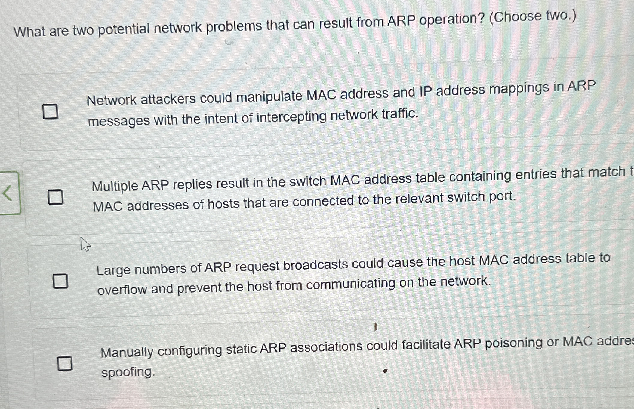 What are two potential network problems that can