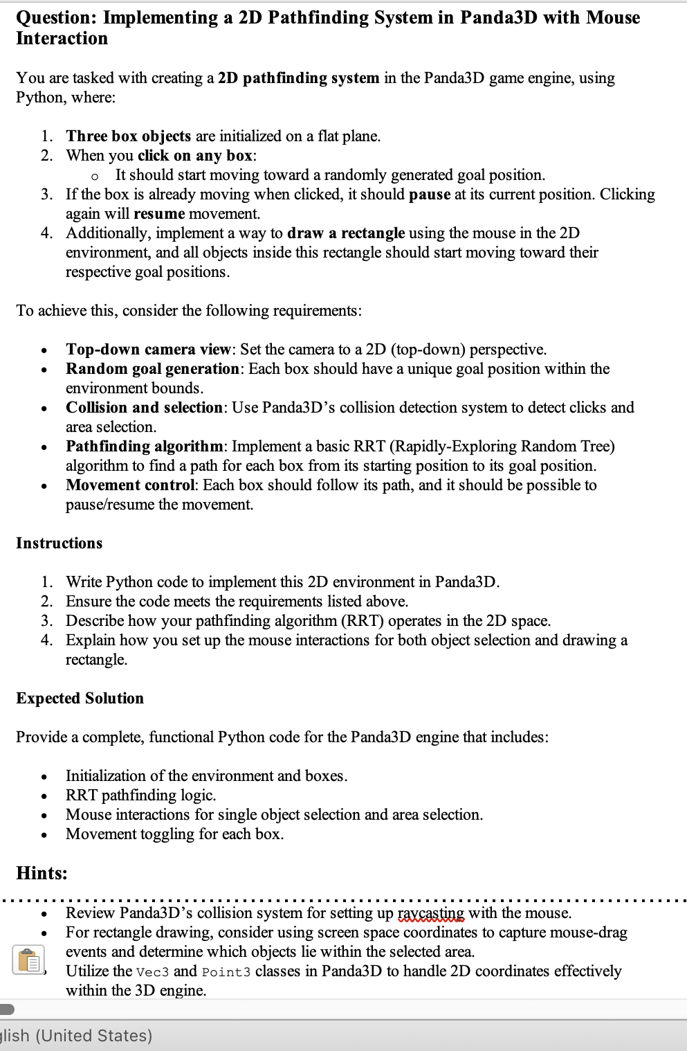 Question: Implementing a 2 D Pathfinding System