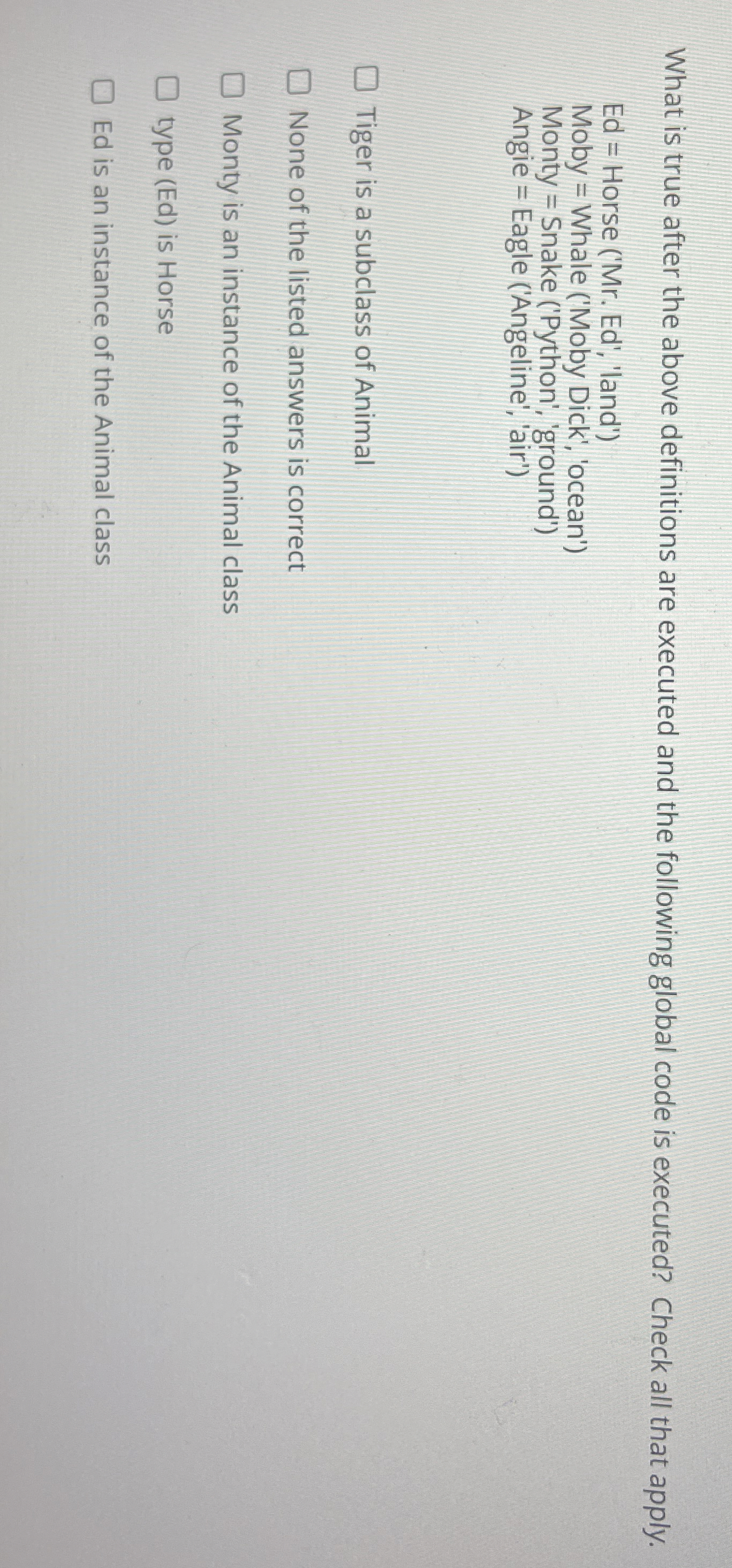 What is true after the above definitions are