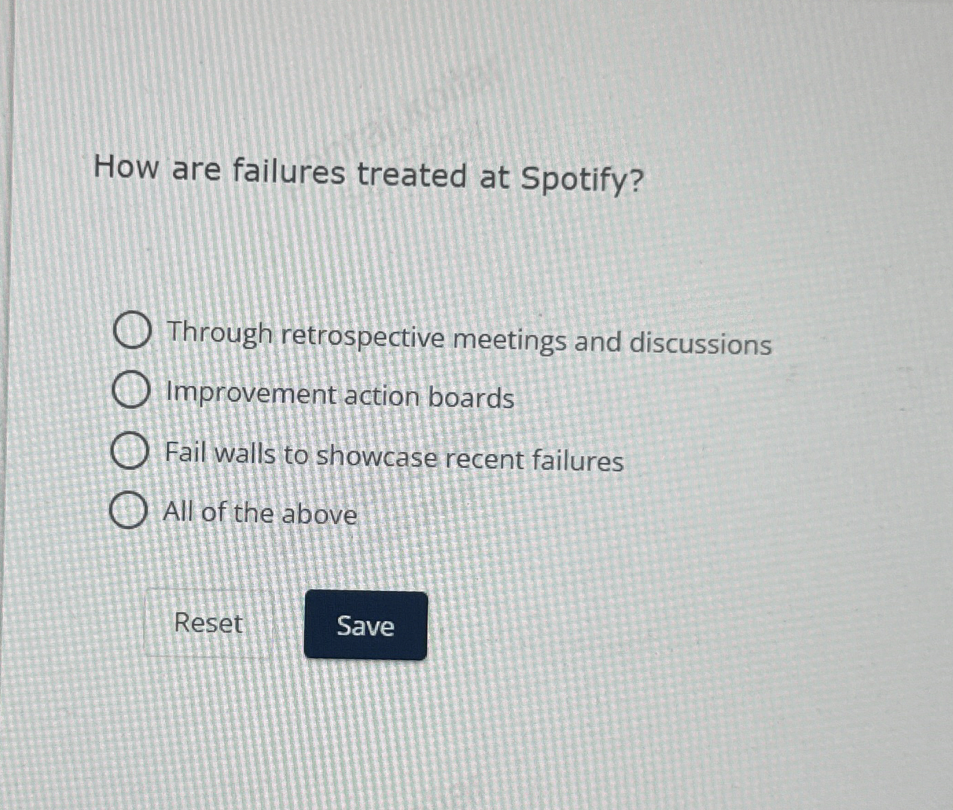 How are failures treated at Spotify? Through