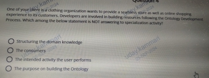 One of your client is a clothing organization