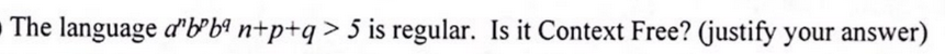 The language a n b b b q n + p + q  style=