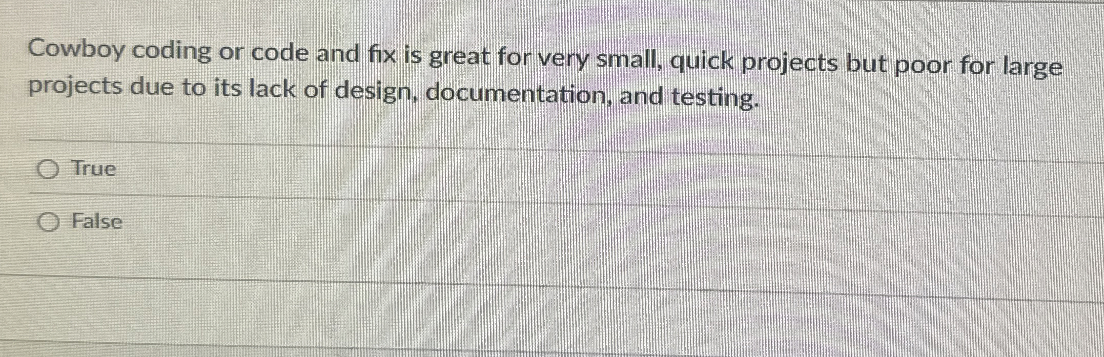 Cowboy coding or code and fix is great for very