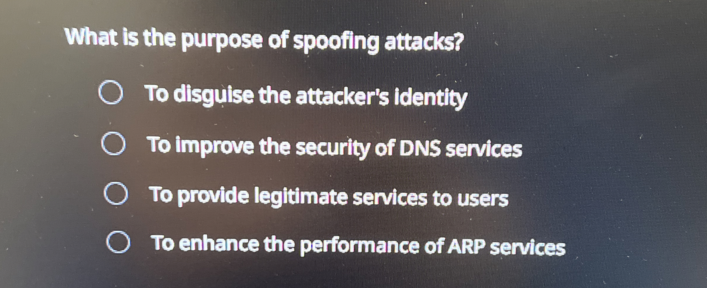 What is the purpose of spoofing attacks? To