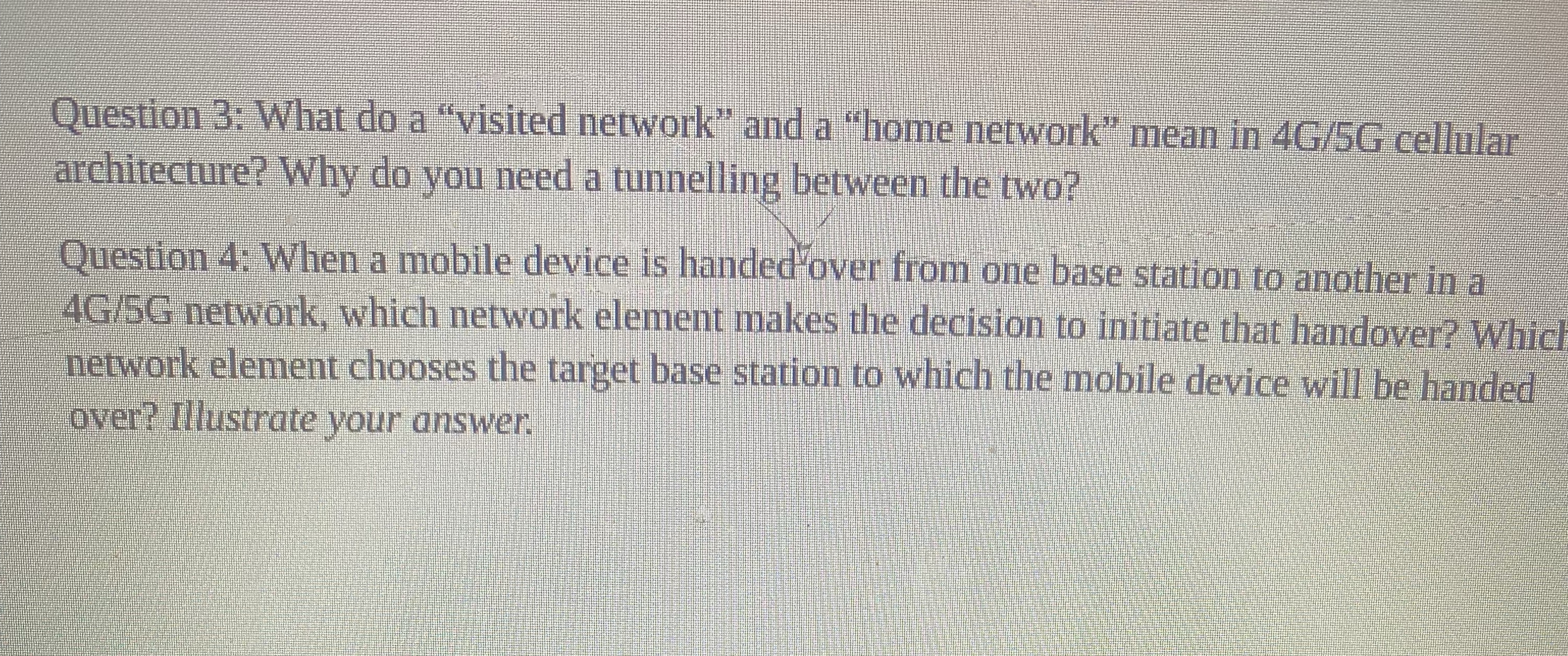 Question 3 : What do a "visited network" and a