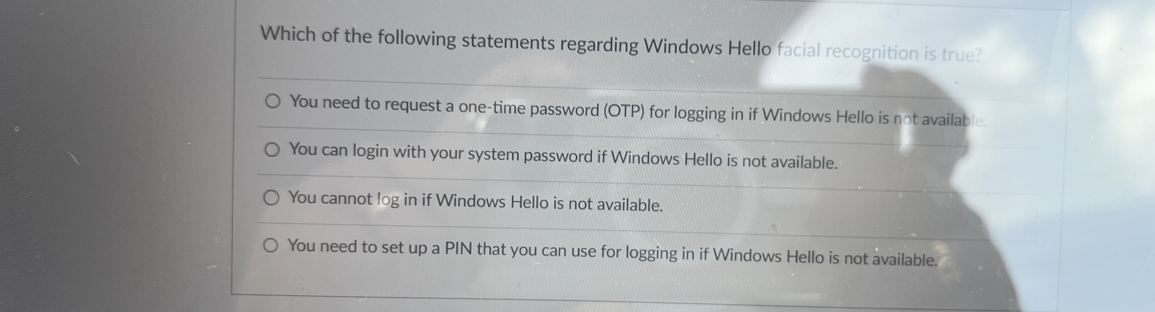 Which of the following statements regarding