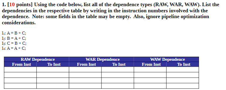 [ 1 0 points ] Using the code below, list all of