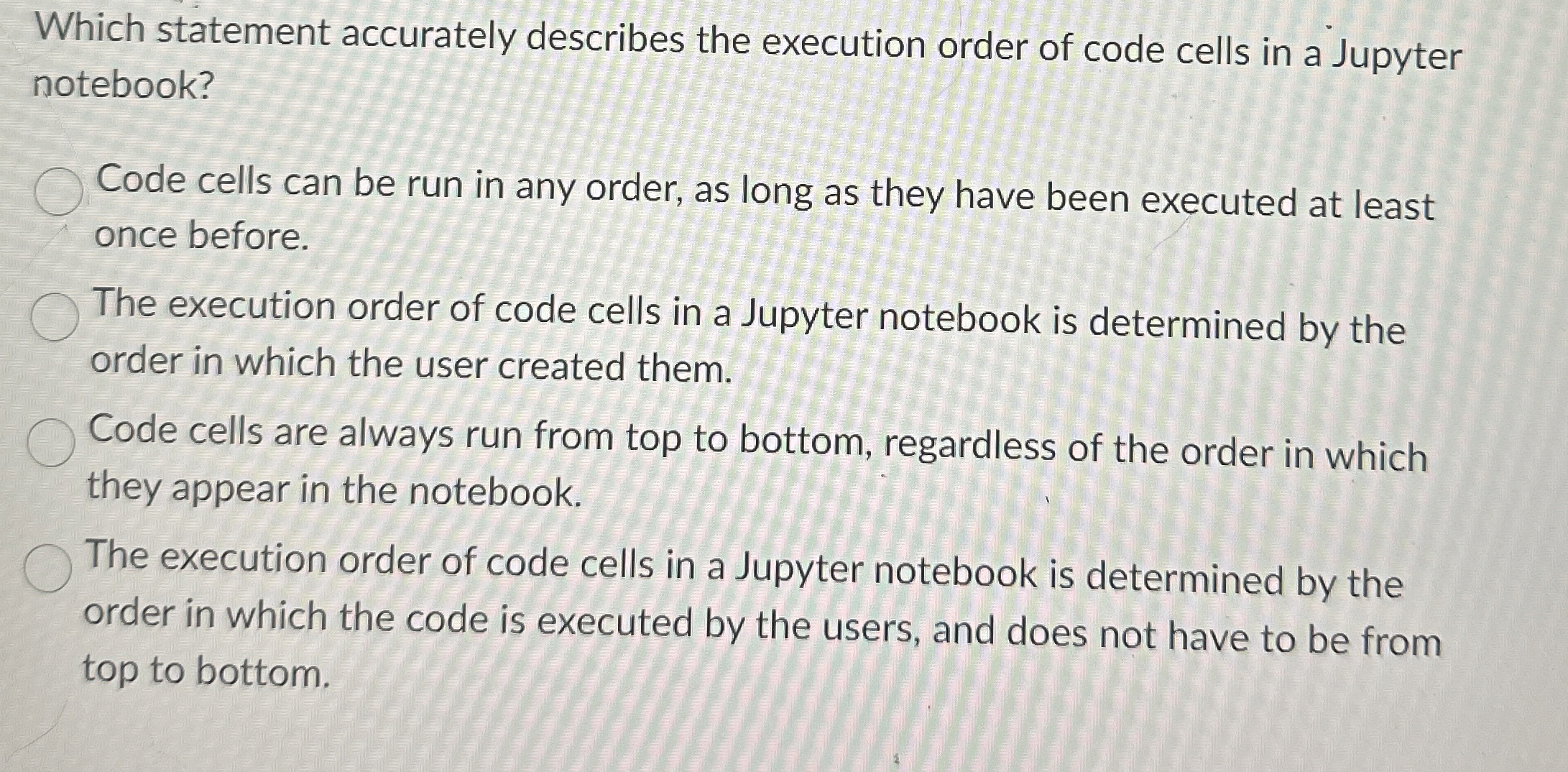 Which statement accurately describes the