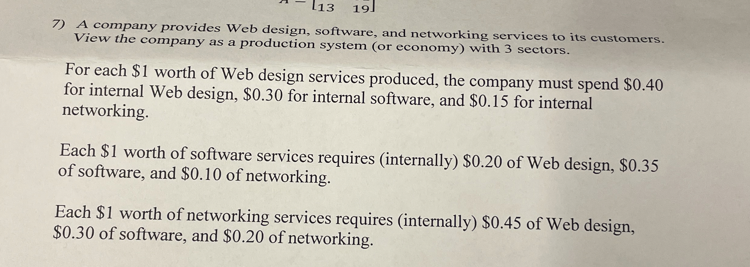 A company provides Web design, software, and