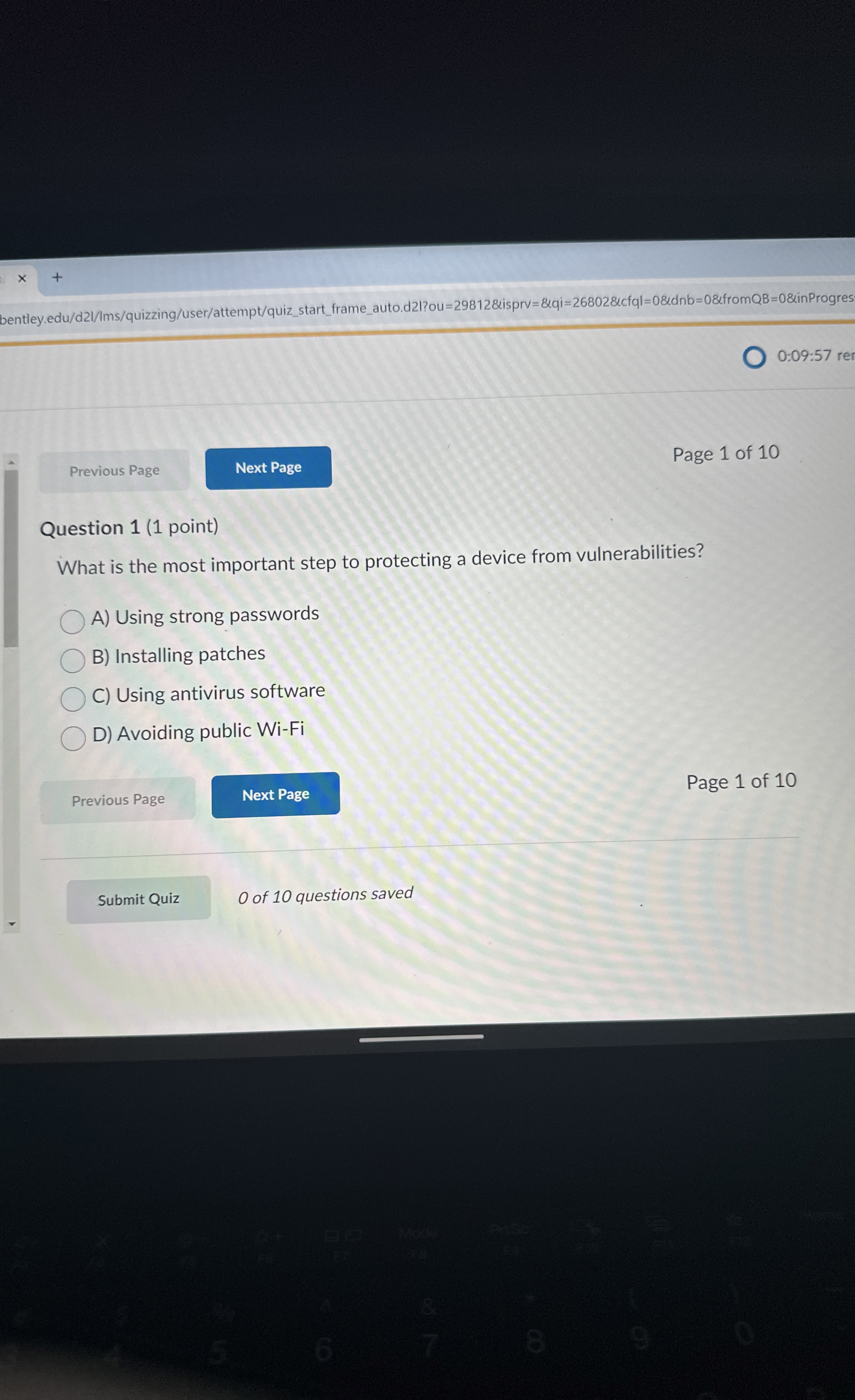 Question 1 ( 1 point ) What is the most important
