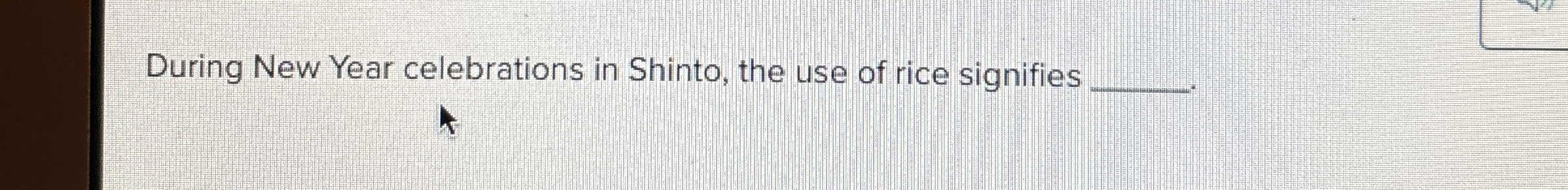 During New Year celebrations in Shinto, the use