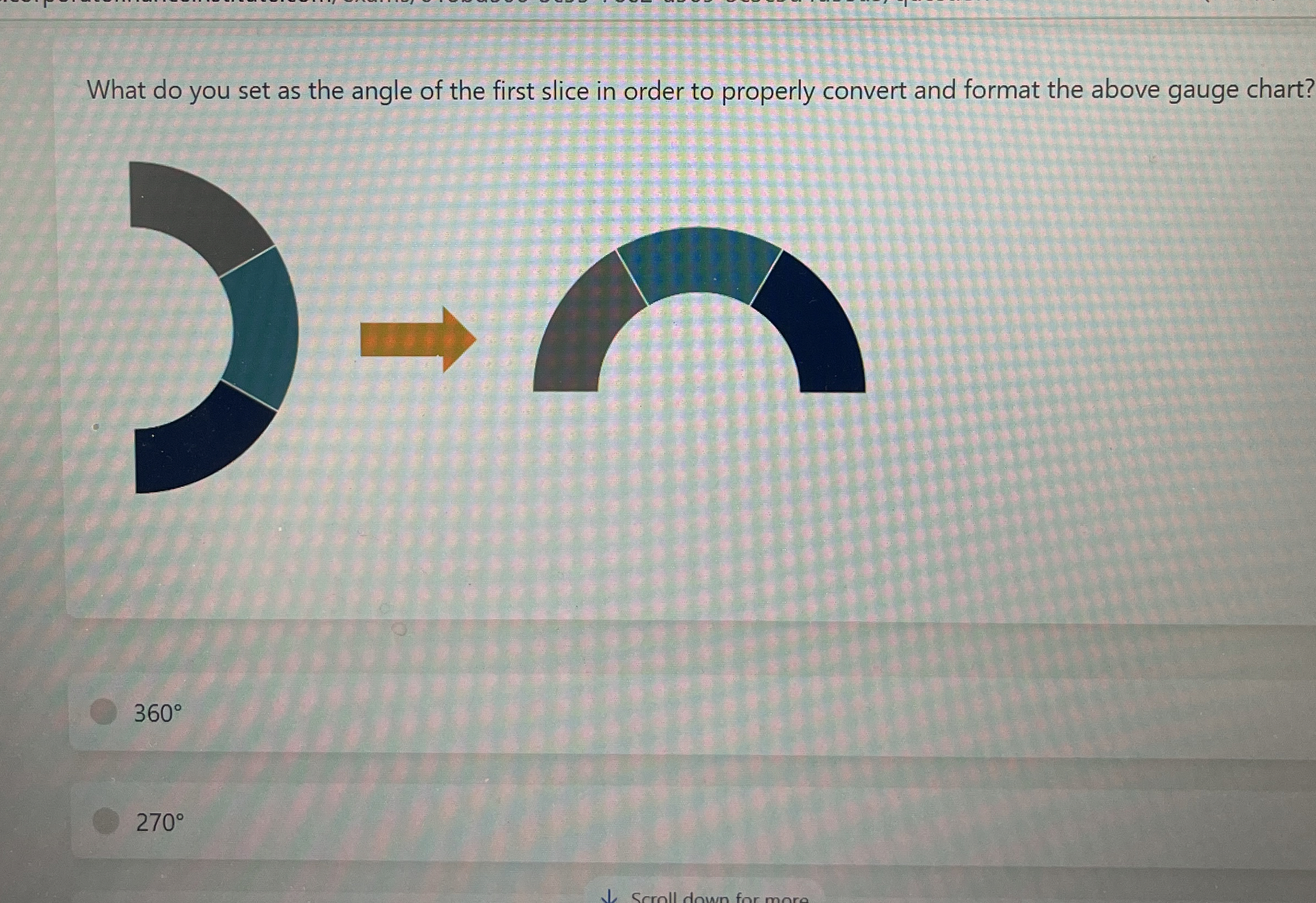 What do you set as the angle of the first slice