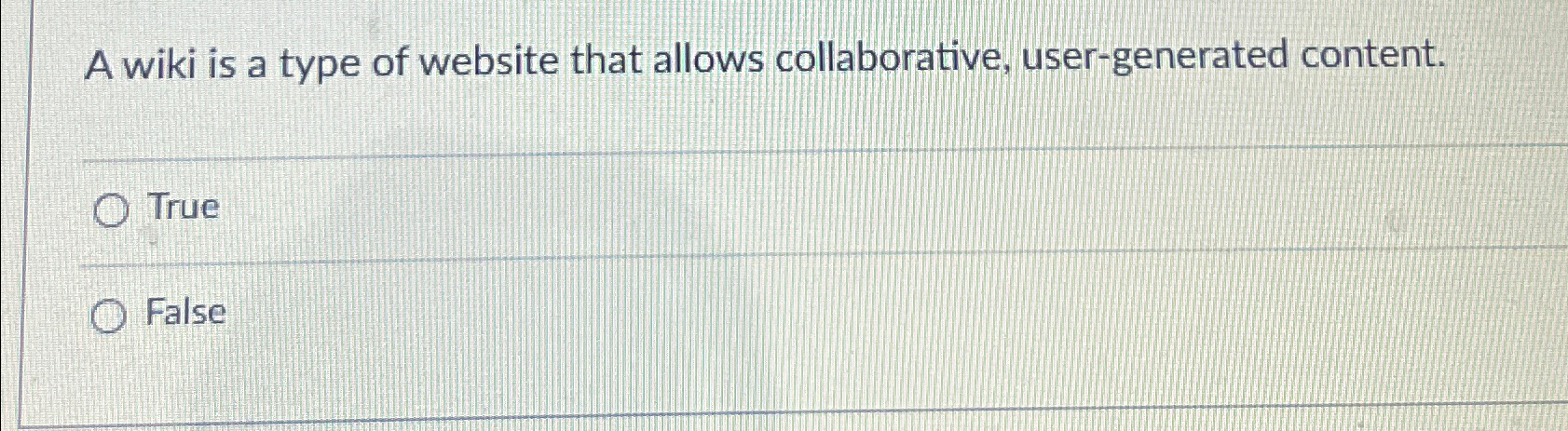 A wiki is a type of website that allows