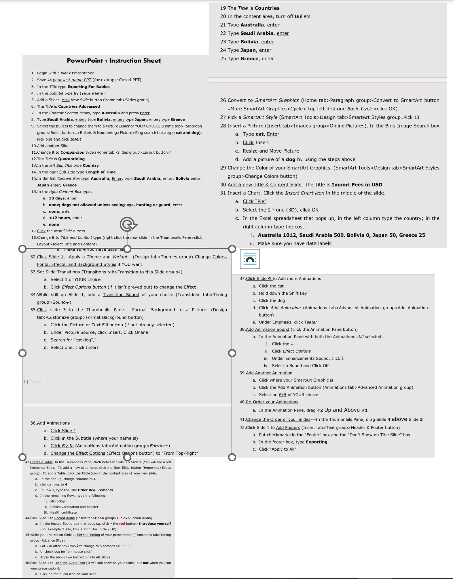 1 . Begin with a blank Presentation 2 . Save As