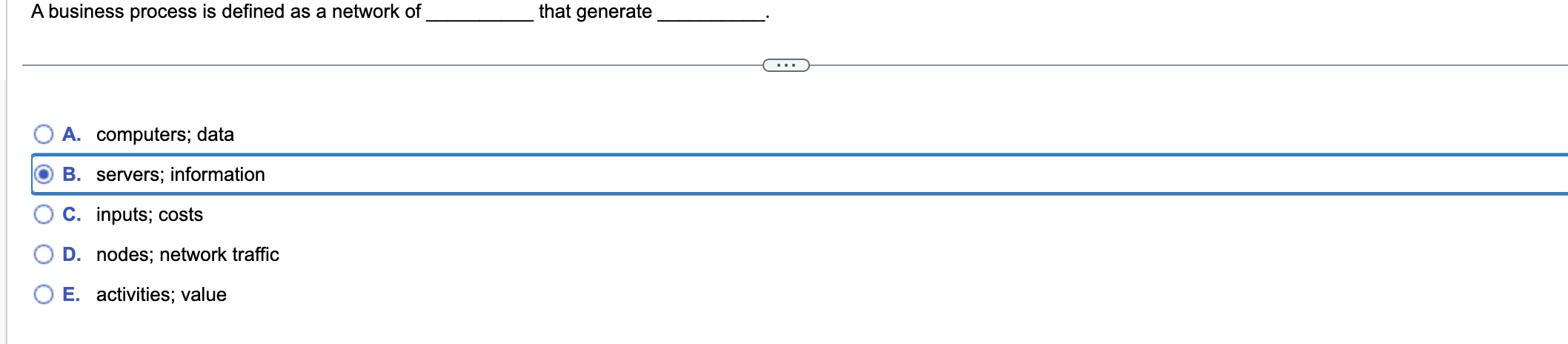 A business process is defined as a network of