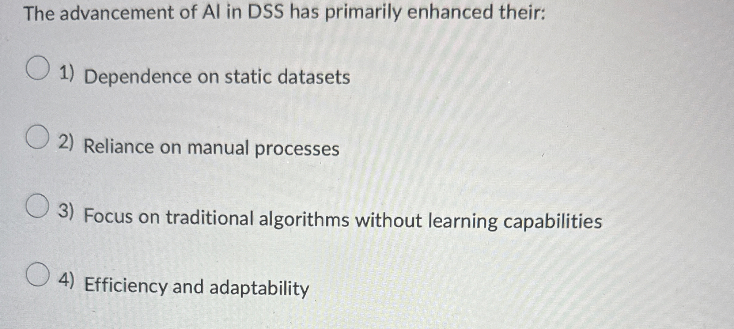 The advancement of AI in DSS has primarily