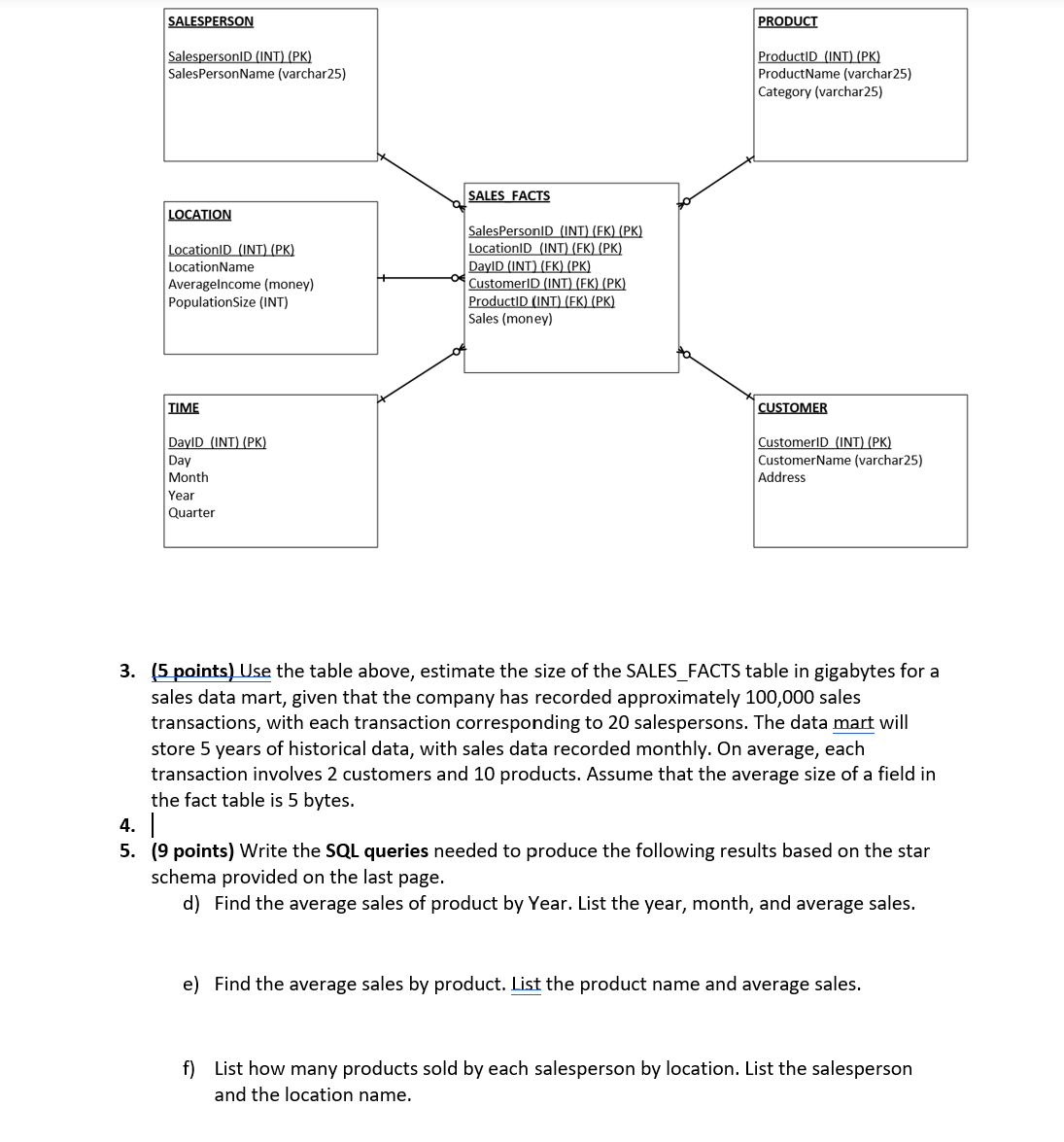 3 . Use the table above, estimate the size of the