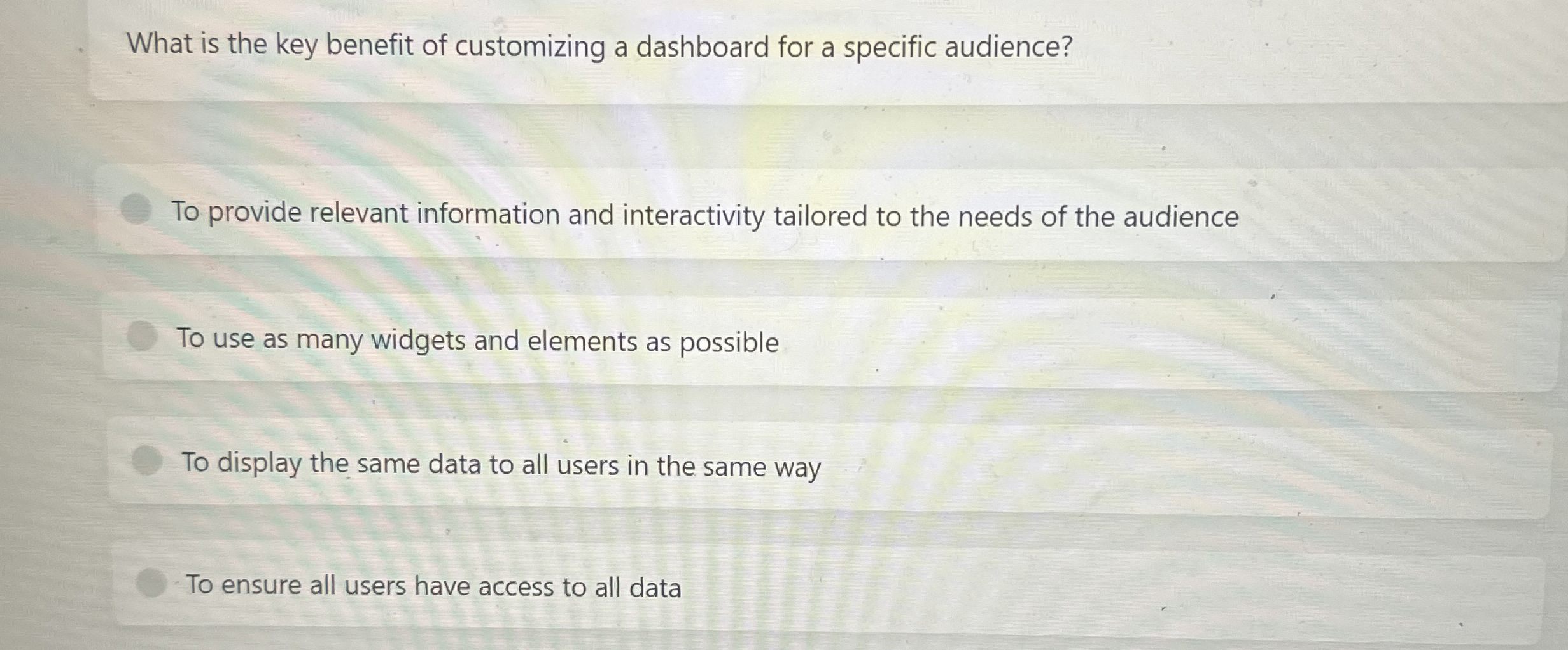 What is the key benefit of customizing a
