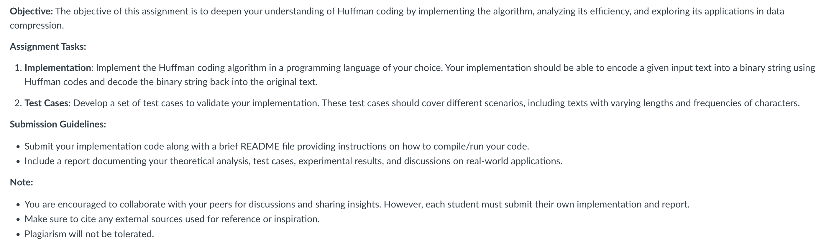 Objective: The objective of this assignment is to