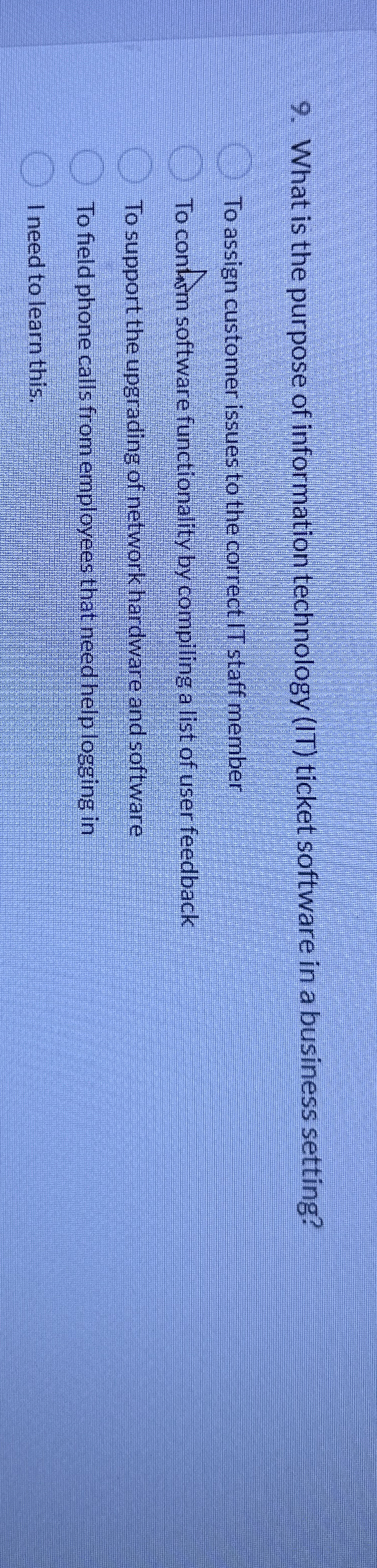 What is the purpose of information technology (