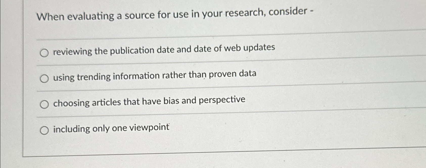 When evaluating a source for use in your