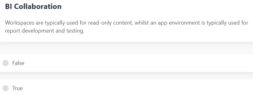 BI Collaboration Workspaces are typically used