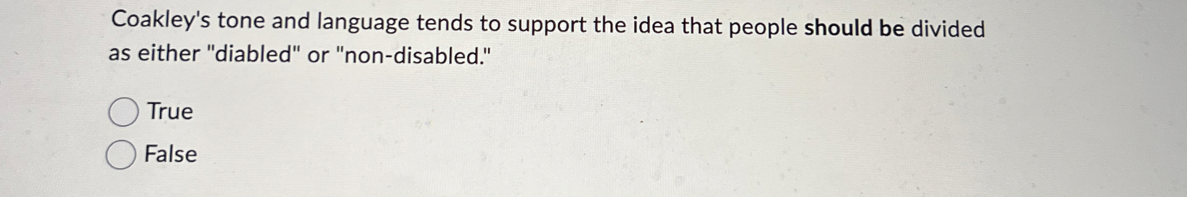 Coakley's tone and language tends to support the