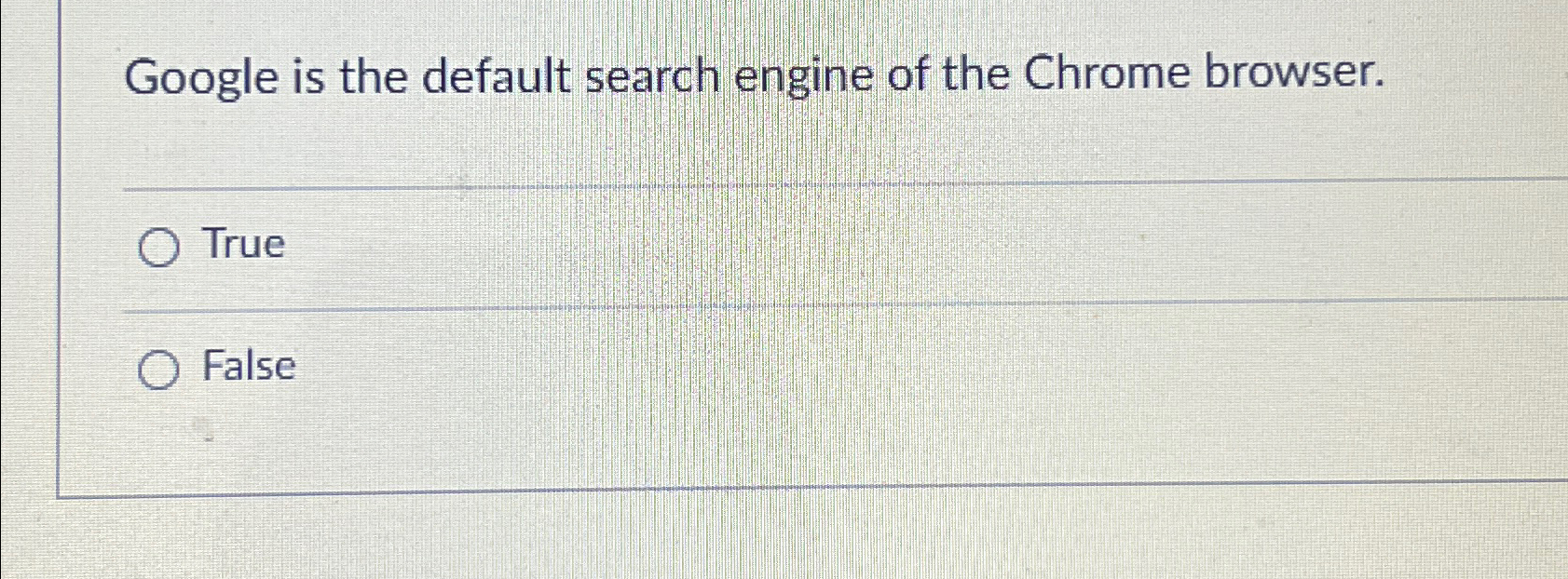 Google is the default search engine of the Chrome