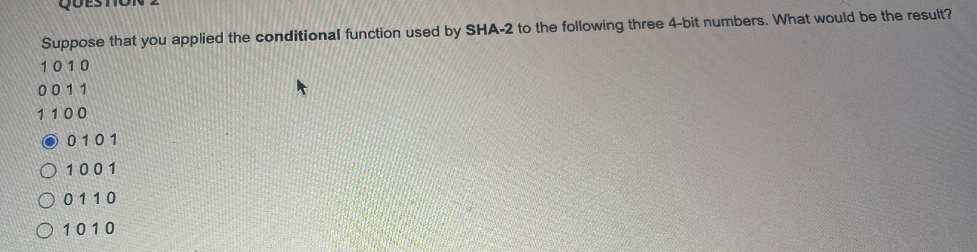 Suppose that you applied the conditional function
