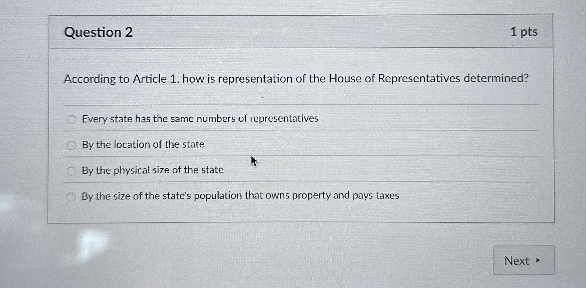 Question 2 According to Article 1 , how is
