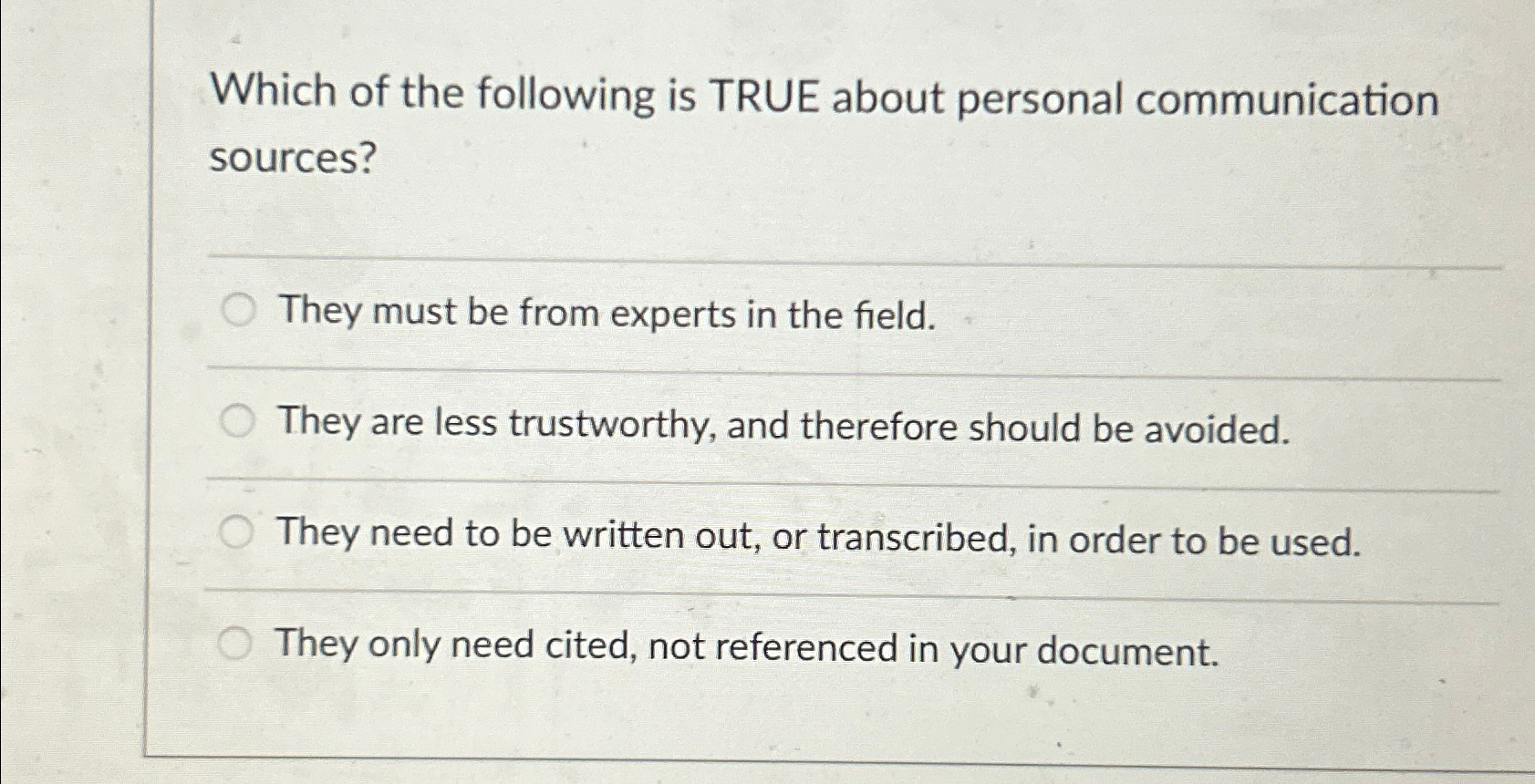 Which of the following is TRUE about personal