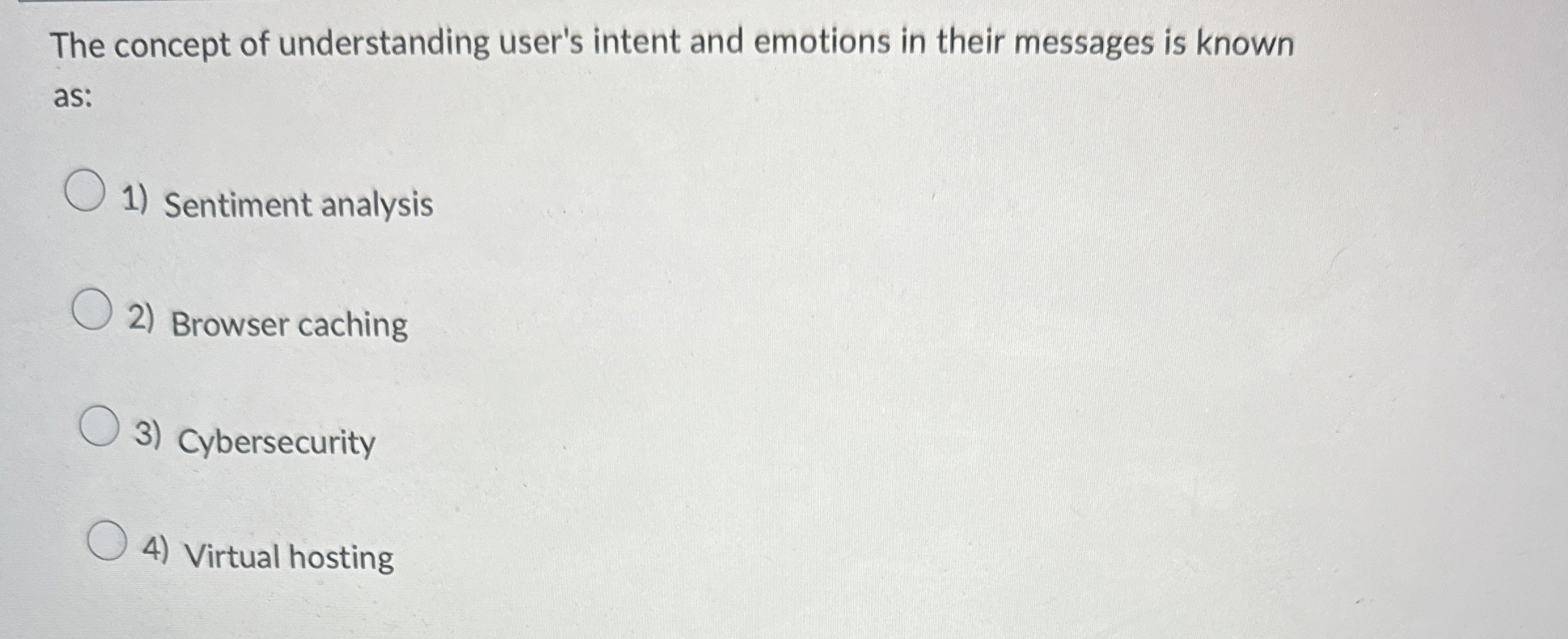 The concept of understanding user's intent and