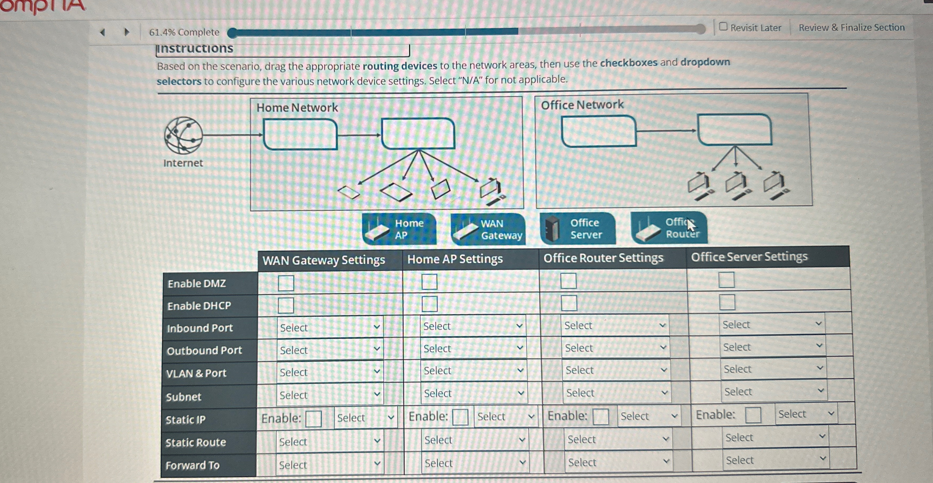 omp 6 1 . 4 % Complete Revisit Later Review &