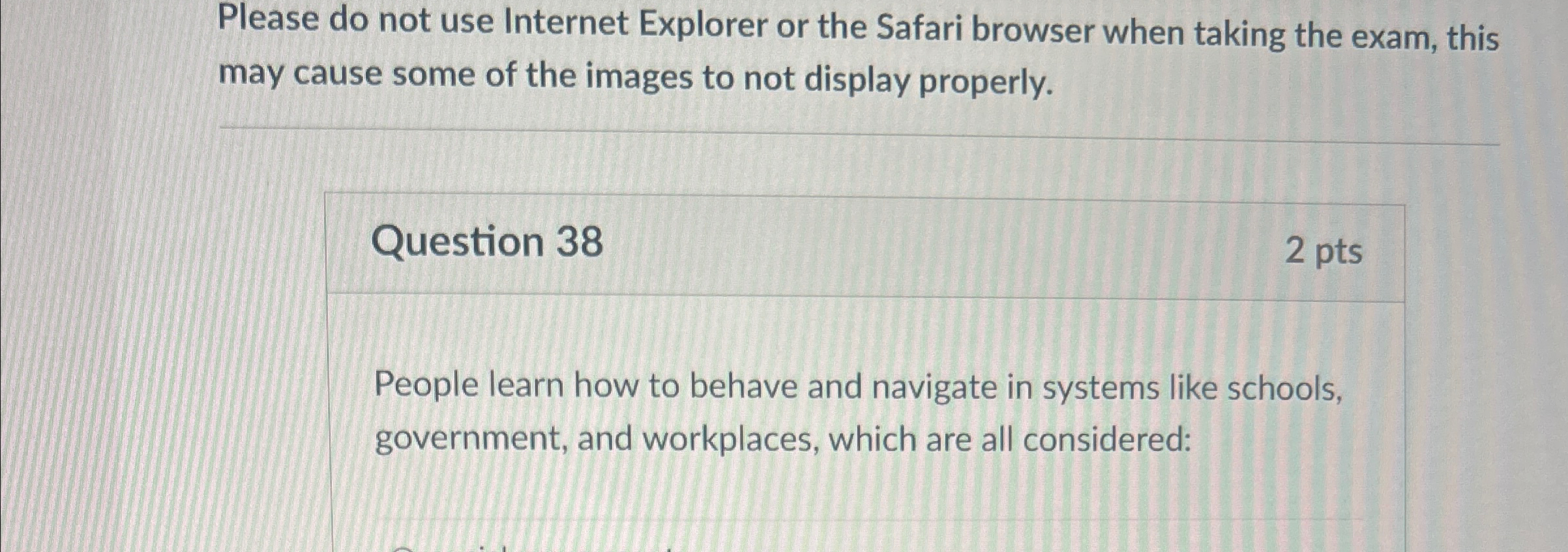Please do not use Internet Explorer or the Safari