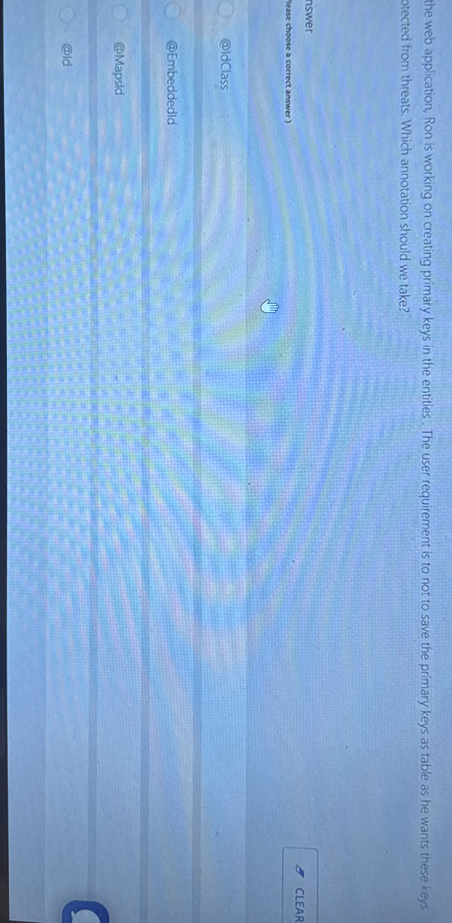 the web application, Ron is working on creating